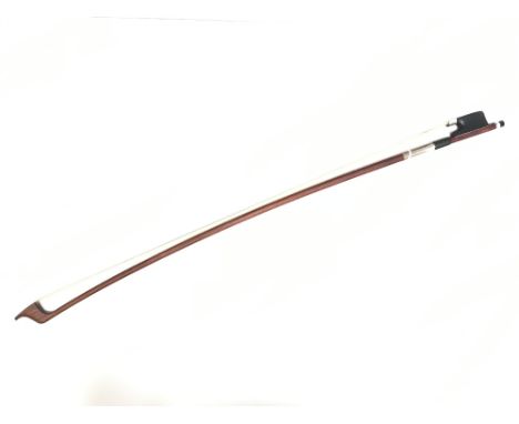 Modern English cello bow silver mounted 