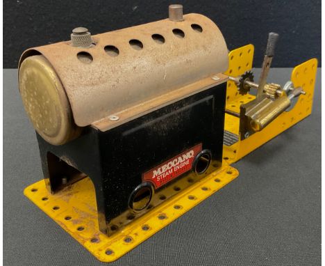 SP3 Mamod Meccano Horizontal Live Steam Engine &amp; Solid Fuel Burner 