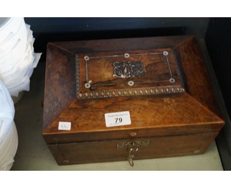 A late Victorian/Edwardian mother of pearl inlaid sewing box