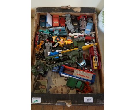 A quantity of unboxed, mainly Corgi diecast vehicles, including Corgi Jeep FC-150 no. 409, Chevrolet Corvair, Ford Mustang, F