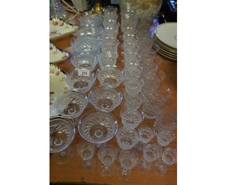 A fine quality cut glass suite of glassware 