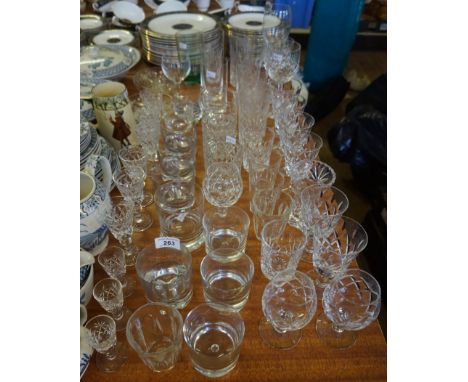 A collection of assorted glassware 