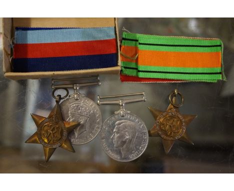 A World War II medal group awarded to H. R. Camp in original box of issue to include 1939-45 star, France and Germany star, w