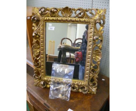 A late 19th century gilt framed easel dressing table mirror