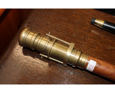 A walking stick with telescope handle (62)