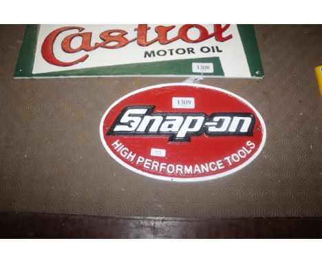 A reproduction oval cast iron sign for Snap On High Performance Tools (133)