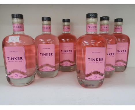 * A Box of Tinker 'Strawberry- Premium' Gin 6 x 70cl 40% Vol (RRP £210) 