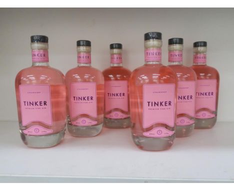 * A Box of Tinker 'Strawberry- Premium' Gin 6 x 70cl 40% Vol (RRP £210) 