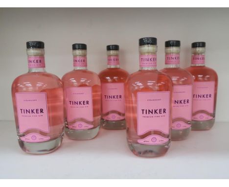 * A Box of Tinker 'Strawberry- Premium' Gin 6 x 70cl 40% Vol (RRP £210) 