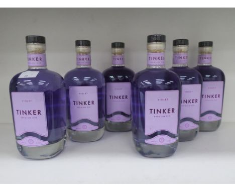 * A Box of Tinker 'Violet Gin 6 x 70cl 40% Vol (RRP £210)
