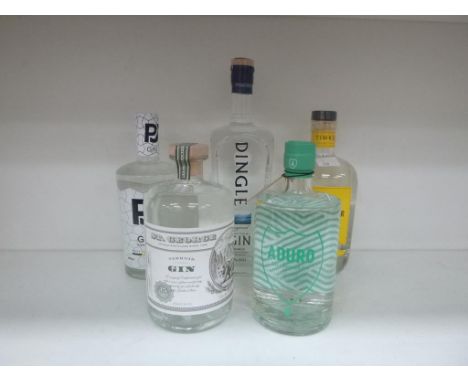 * Five bottles of Gin: a 50cl bottle of Aduro Bell Pepper Gin 40% vol, a 70cl bottle of St George Terroir Gin 45% vol, a 50cl