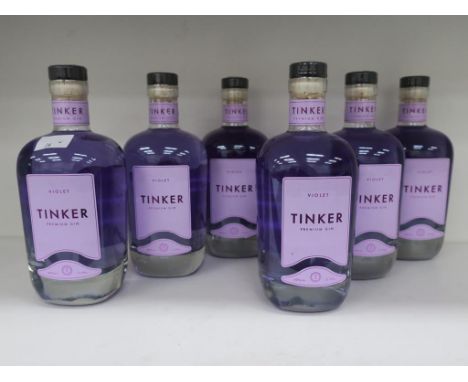 * A Box of Tinker 'Violet' Gin 6 x 70cl 40% Vol (RRP £210)