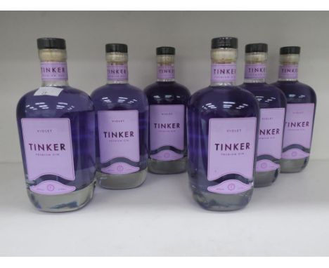 * A Box of Tinker 'Violet' Gin 6 x 70cl 40% Vol (RRP £210)