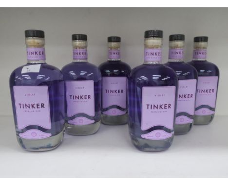 * A Box of Tinker 'Violet' Gin 6 x 70cl 40% Vol (RRP £210)