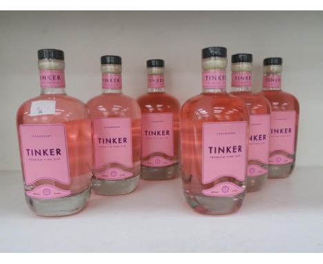 * A Box of Tinker 'Strawberry- Premium' Gin 6 x 70cl 40% Vol (RRP £210) 