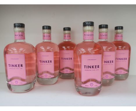 * A Box of Tinker 'Strawberry- Premium' Gin 6 x 70cl 40% Vol (RRP £210) 
