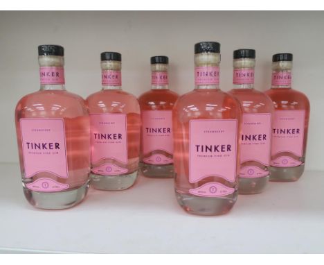 * A Box of Tinker 'Strawberry- Premium' Gin 6 x 70cl 40% Vol (RRP £210) 