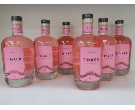 * A Box of Tinker 'Strawberry- Premium' Gin 6 x 70cl 40% Vol (RRP £210) 