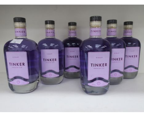 * A Box of Tinker 'Violet' Gin 6 x 70cl 40% Vol (RRP £210)