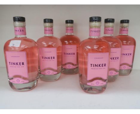 * A Box of Tinker 'Strawberry- Premium' Gin 6 x 70cl 40% Vol (RRP £210)