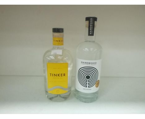 * Two bottles of Gin: a 70cl bottle of Tinker Premium Gin 40% vol, a 70cl bottle of Harewood Greystone Gin 42% vol (2) |(RRP 