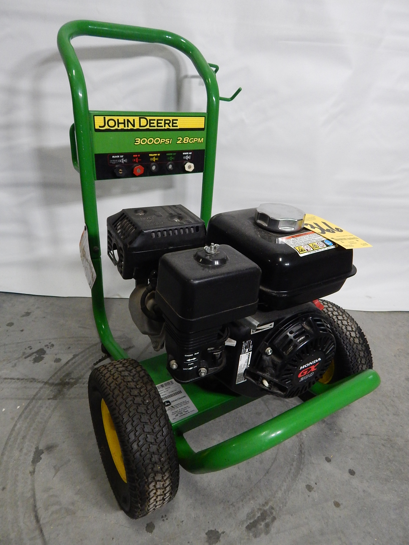 John Deere GasPowered Pressure Washer, 3000 PSI, Needs Repair, No Pump