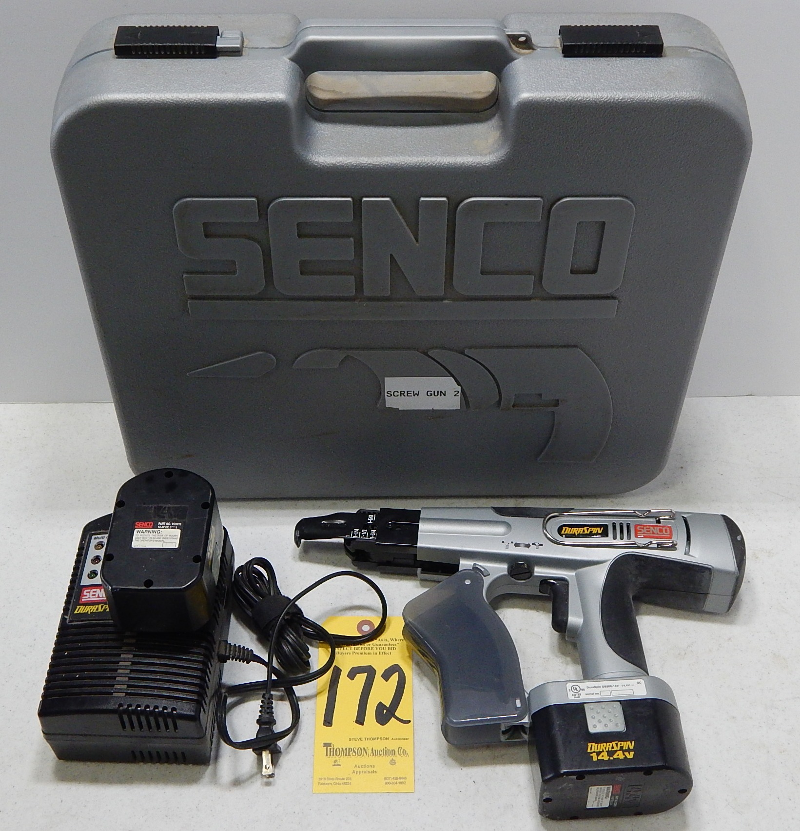 Senco Dura Spin 14.4V Cordless Screw Gun with Batteries, Charger, and Case