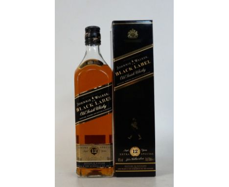 JOHNNIE WALKER BLACK LABEL
1 bottle.  Johnnie Walker Black Label 12 Year Old Blended Scotch Whisky.  70cl.  40% abv.  In orig