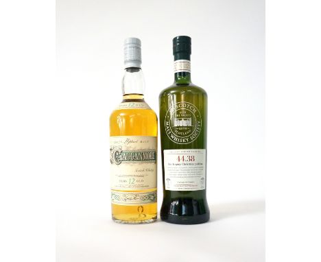 CRAIGELLACHIE & CRAGGANMORE
A pair of single malt scotch whiskies:  CRAIGELLACHIE 9YO (SMWS 44.38).  70cl.  61.1% abv.  Descr