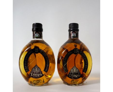 TWO DIMPLE
Two bottles of Haig's Dimple.  DIMPLE 12 YEAR OLD blended scotch whisky.  75cl.  40% abv.  In original carton.  Le