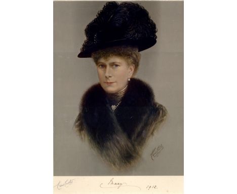 MARY OF TECK: (1867-1953) Queen Consort of the United Kingdom 1910-36, wife of King George V. An attractive vintage signed co