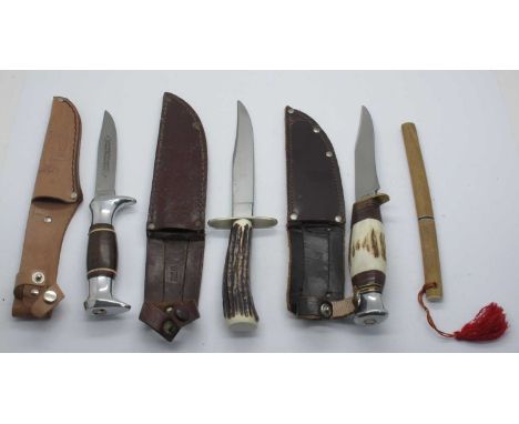 Sheffield Bowie Knife with Marlinspike & Leather Sheath