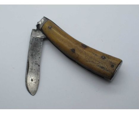 Flat Bottom Pruner, horn scales, 11cm.