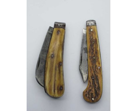 Pruner, Wingfield, Rowbotham and Co, 82, Tenter Street, Sheffield, stag scales, 11cm, J. Rodgers and Son, single blade, stag 