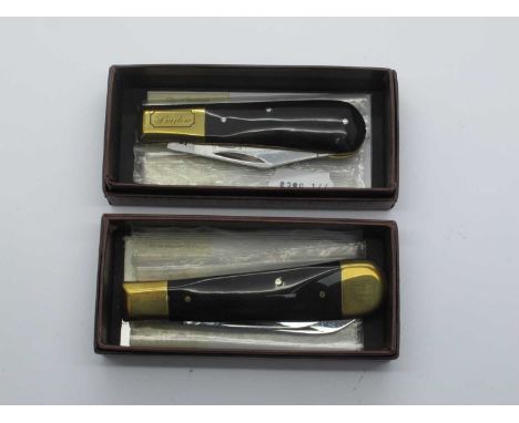 Pocket Knives, T.W Ablet, Sheffield, single blade, polished horn scales, large brass bolster, boxed, 9cm, T.W Ablet, Sheffiel