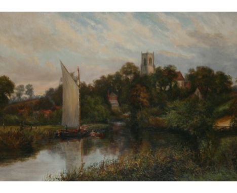 R JOHN GEDGE, SIGNED AND DATED 1901 LOWER RIGHT, OIL ON CANVAS,  Horstead? , 15  x 23  