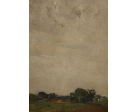 GEORGE R WOOLWAY, SIGNED LOWER LEFT, OIL ON BOARD, Landscape, 13  x 11 