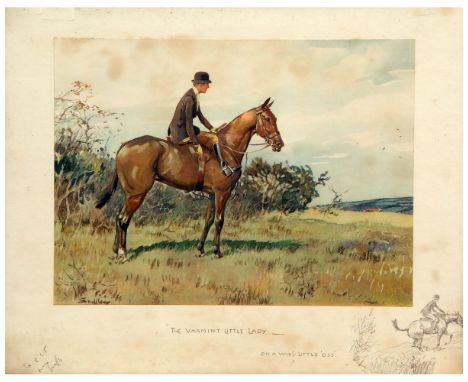 CHARLES JOHNSON PAYNE,  SNAFFLES , SIGNED AND INSCRIBED  To E S T , PENCIL TO MARGIN, COLOURED PRINT WITH BLIND STAMP  The Va