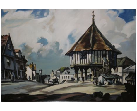 R LEE ROBERT, SIGNED AND DATED 45 TOP LEFT, GOUACHE, Wymondham Market Cross , 34 x 31