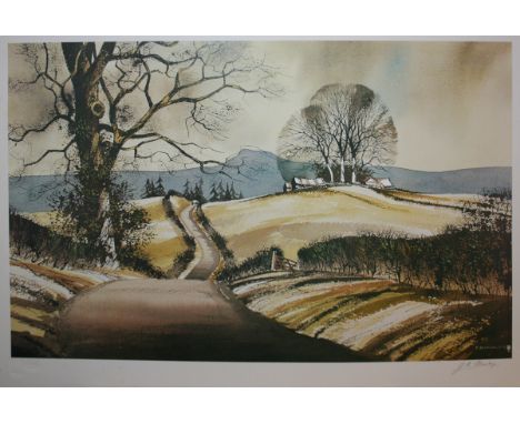 J R HURLEY, FOLDER OF SIX PENCIL SIGNED COLOURED ARTISTS PROOFS, Landscapes, ASSORTED SIZES (6), UNFRAMED