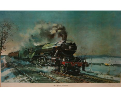 TERENCE CUNEO, SIGNED IN PENCIL TO MARGIN, LIMITED EDITION (463/850), COLOURED PRINT WITH PUBLISHERS BLIND STAMP,  The Flying