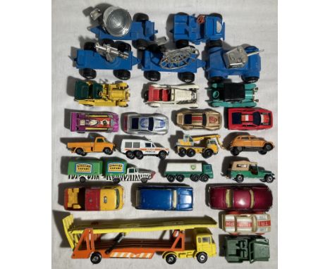 Diecast: A collection of assorted diecast vehicles to include: Lone Star Jeep, Armoured Car, Searchlight, Radar and Gun trail