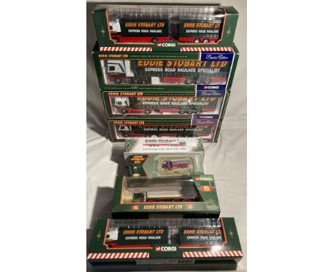 Corgi: A collection of assorted Corgi Eddie Stobart vehicles to include: DAF XF, M.A.N., Renault Premium, Albion, Volvo with 