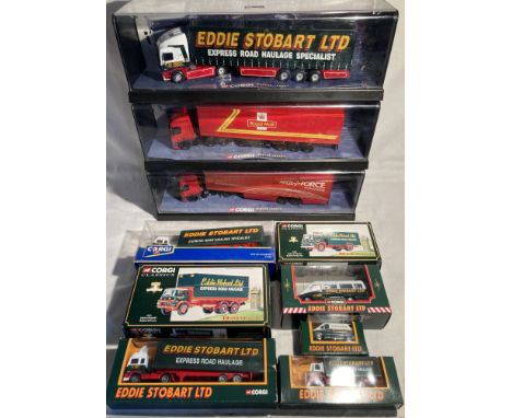 Corgi: A collection of assorted Corgi Toys to include: Eddie Stobart and Royal Mail trucks: Bedford TK Box Van, Bedford KM Lo