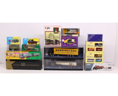 Corgi: A collection of assorted Corgi boxed vehicles to include: Heavy Haulage, Showman's, Original Omnibus and more. General