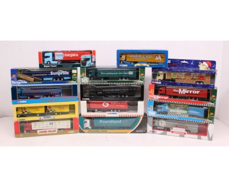 Corgi: A collection of fourteen boxed Corgi lorries. Original boxes. Vehicles in very good condition. Slight wear and damage 
