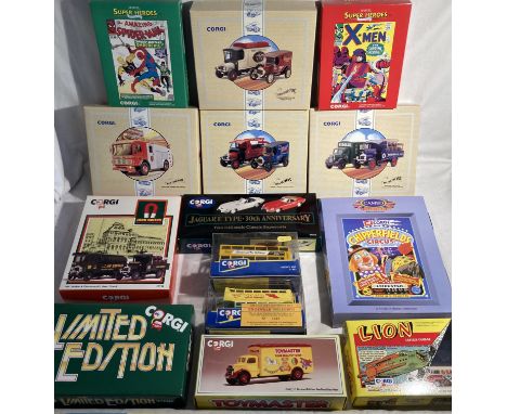Corgi: A collection of assorted Corgi Gift Sets to include: Jaguar 30th Anniversary, Chipperfields Circus Set, Spider-Man, X-