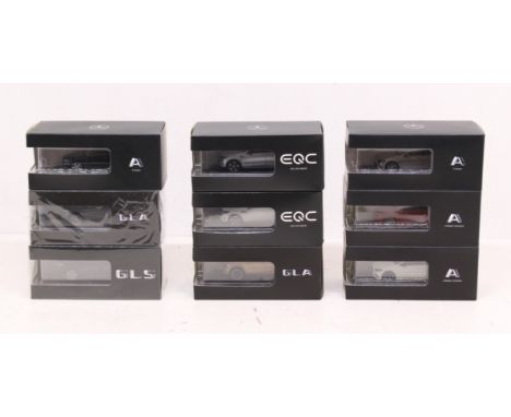 Mercedes-Benz: A collection of nine boxed 1:43 Scale Mercedes-Benz vehicles to include: Z Models, Minimax and Herpa examples.