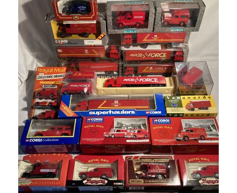 Diecast: A collection of assorted diecast Royal Mail vehicles to include: Corgi, Matchbox, Lledo, Vitesse, All boxed in excel