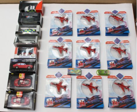 Corgi: A collection of nine carded Red Arrows aircraft vehicles; together with a boxed Matchbox Superfast 2 vehicle; and eigh